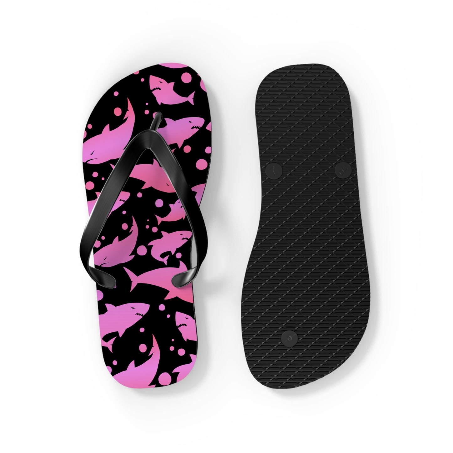 Pink Shark Flip Flops