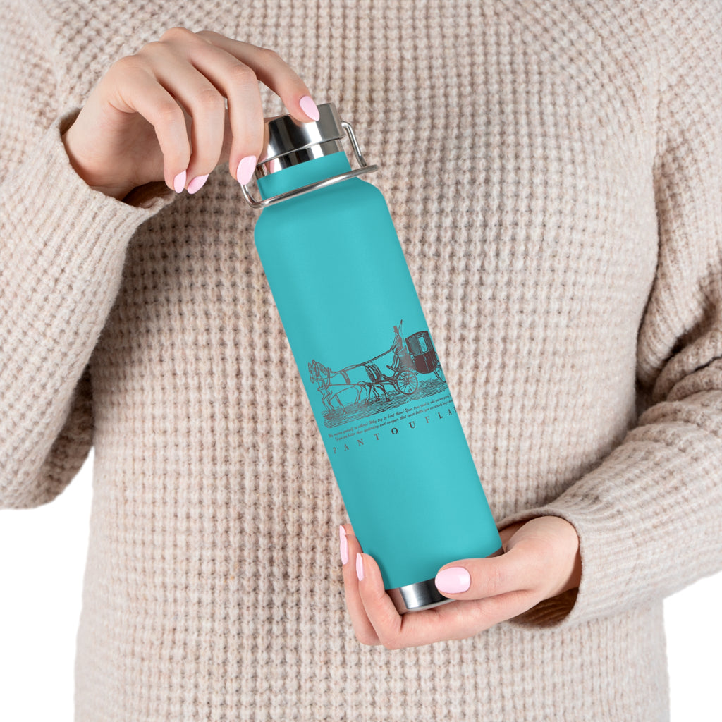 Orange Vintage Carriage Quote 22oz Copper Vacuum Insulated Bottle