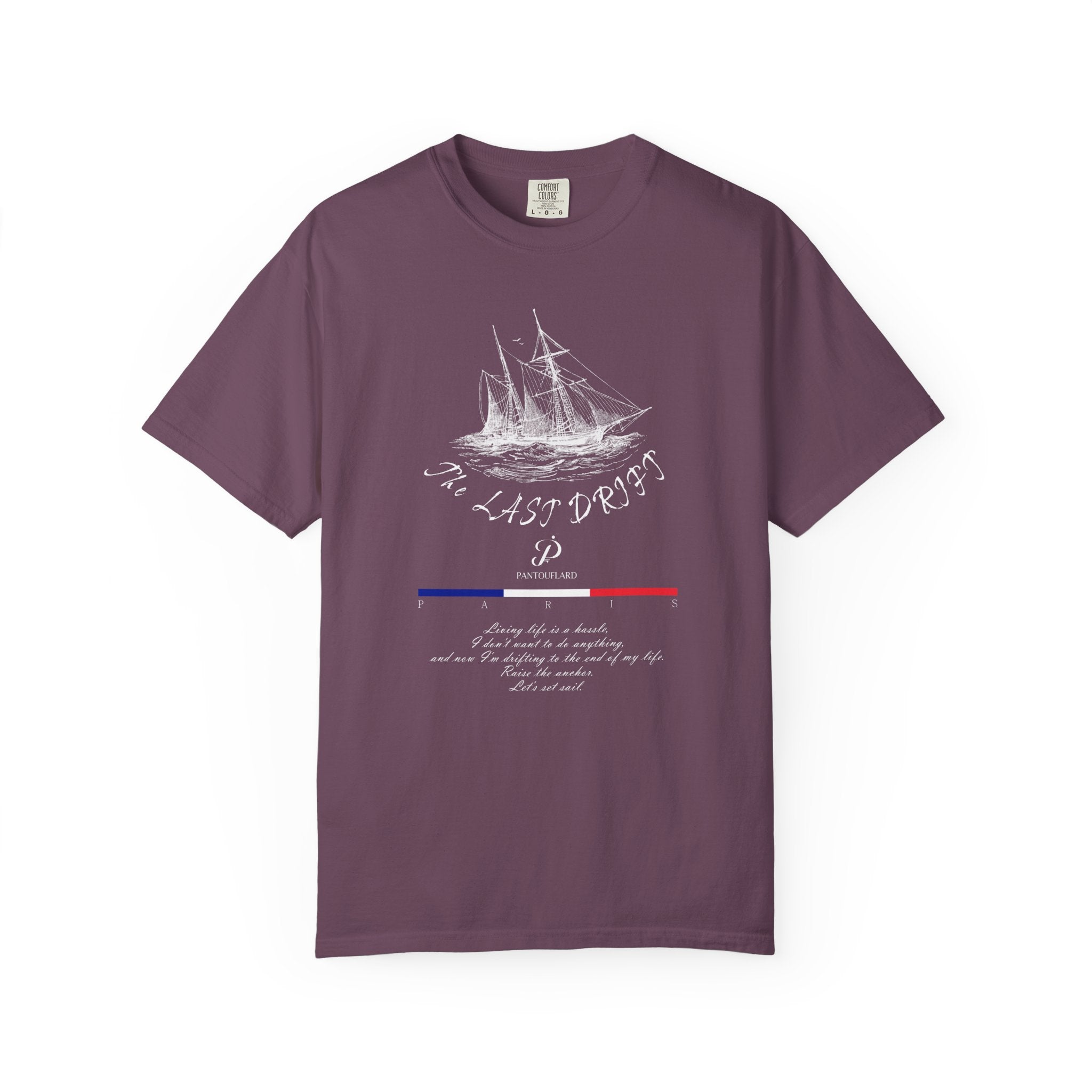 Unisex Navy Blue Nautical Ship The Last Drift 100% Cotton T-shirt