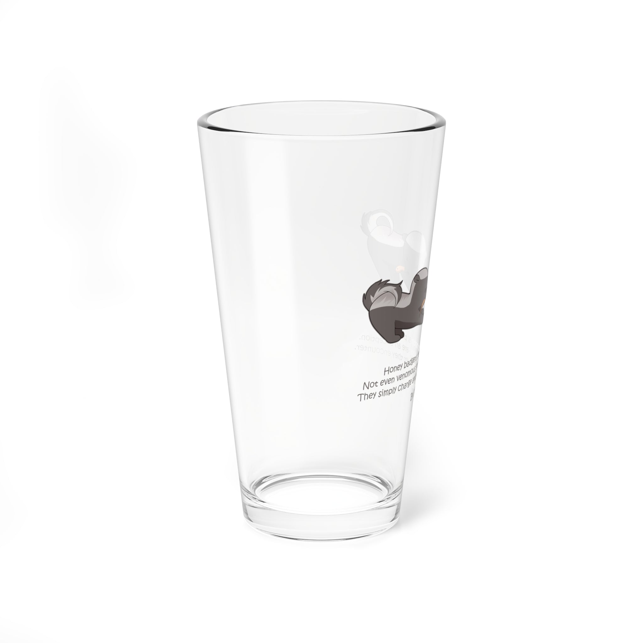 Clear Pantouflard 'Fearless Honey Badger' Solid Glass Mixer