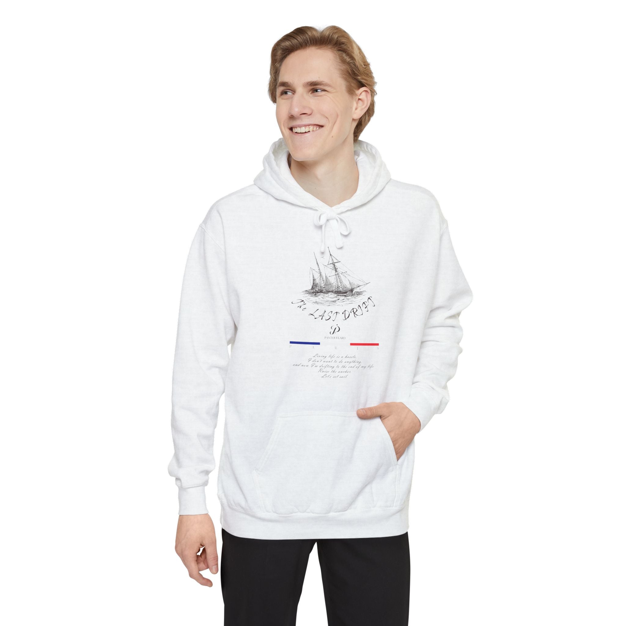 Old Money Nautical Heritage Hoodie - The Last Drift I (9.5oz Garment-Dyed Fleece)