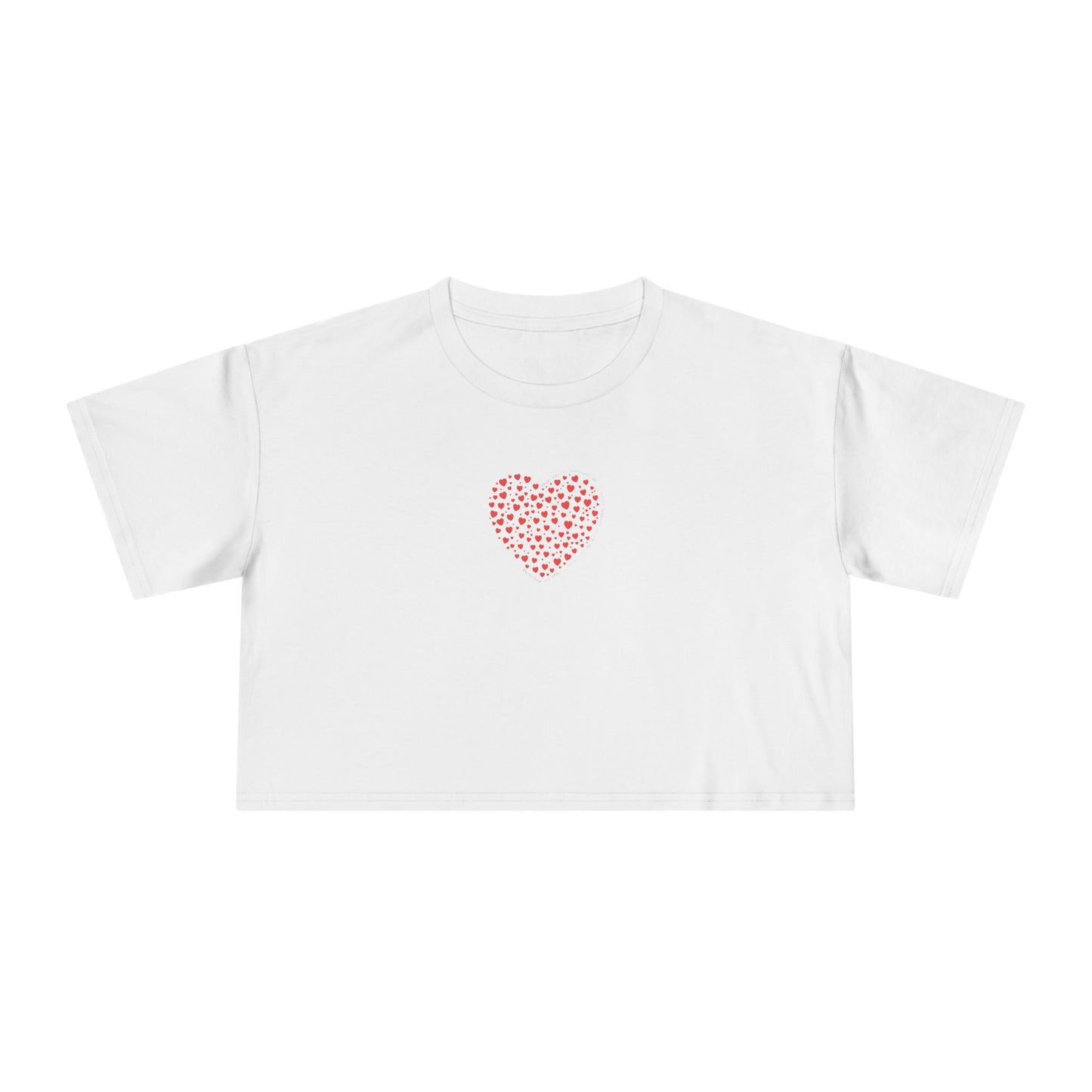 Basic Crop T-Shirt (Bright Red Heart)