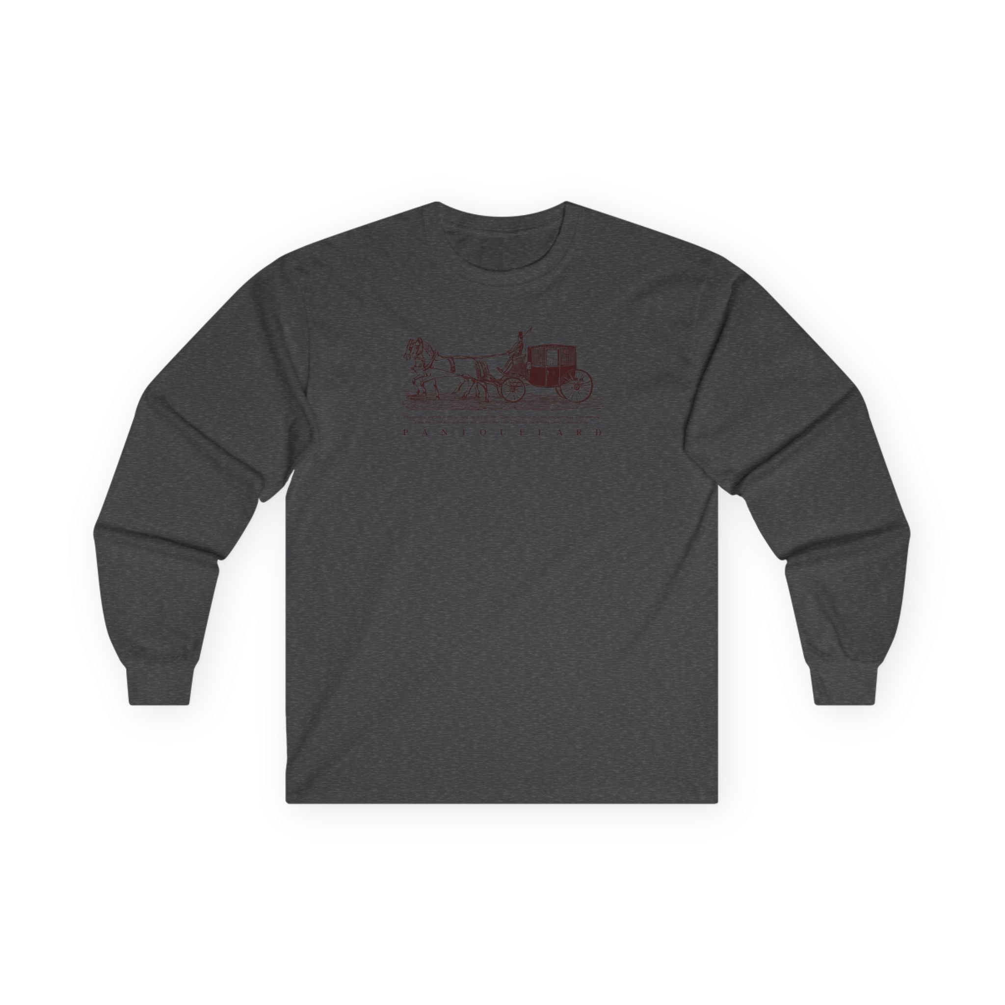 Unisex Sport Grey Pantouflard Carriage Cotton Blend Long Sleeve Tee