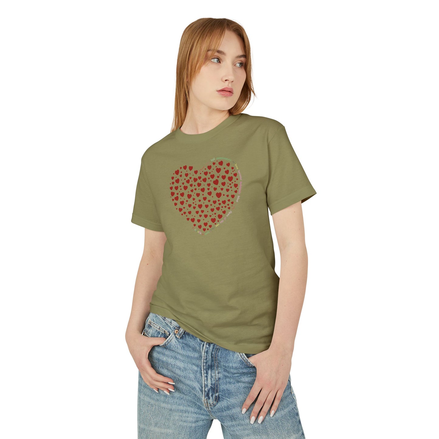 Camiseta de algodón pesada unisex Red Heart