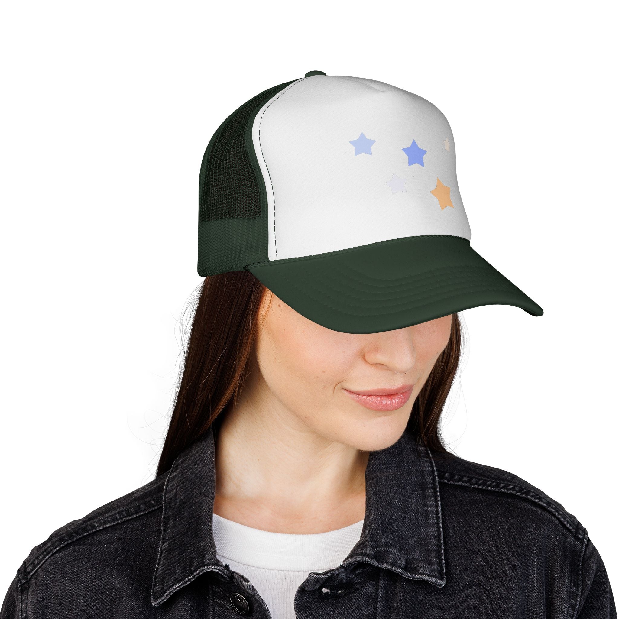 Unisex Cassiopeia Star Print Polyester Trucker Cap