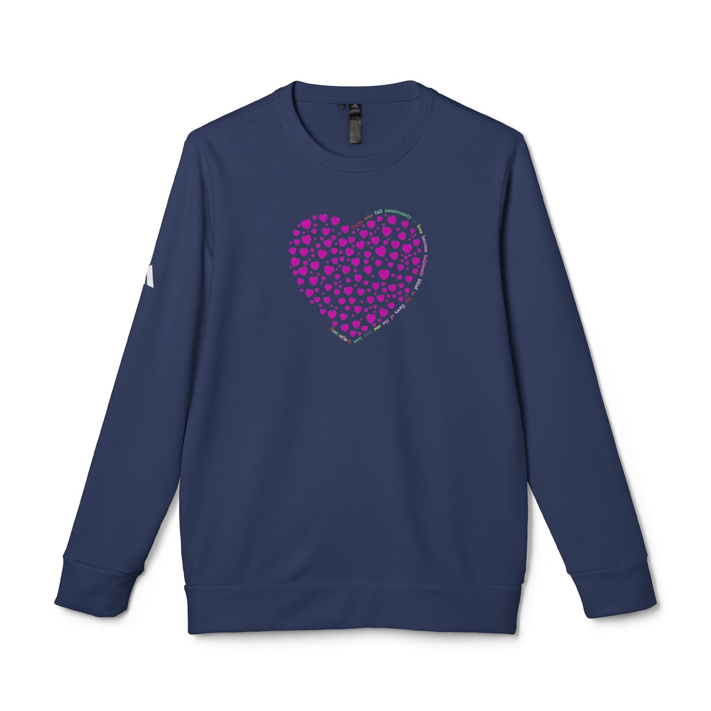 Adidas Unisex  Crewneck Sweatshirt with Pink Heart Design