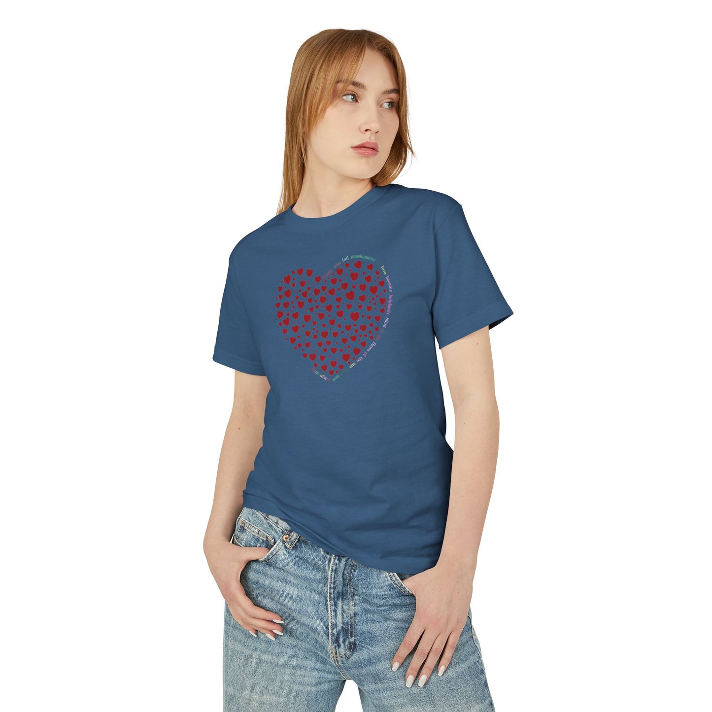 Camiseta de algodón pesada unisex Red Heart