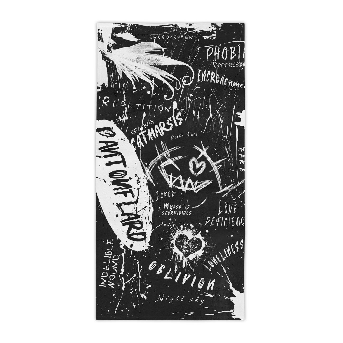 Trendy Artistic Beach Towels, Graffiti Towel, Unique Pool Accessory, Gift for Beach Lovers, Summer Essentials
