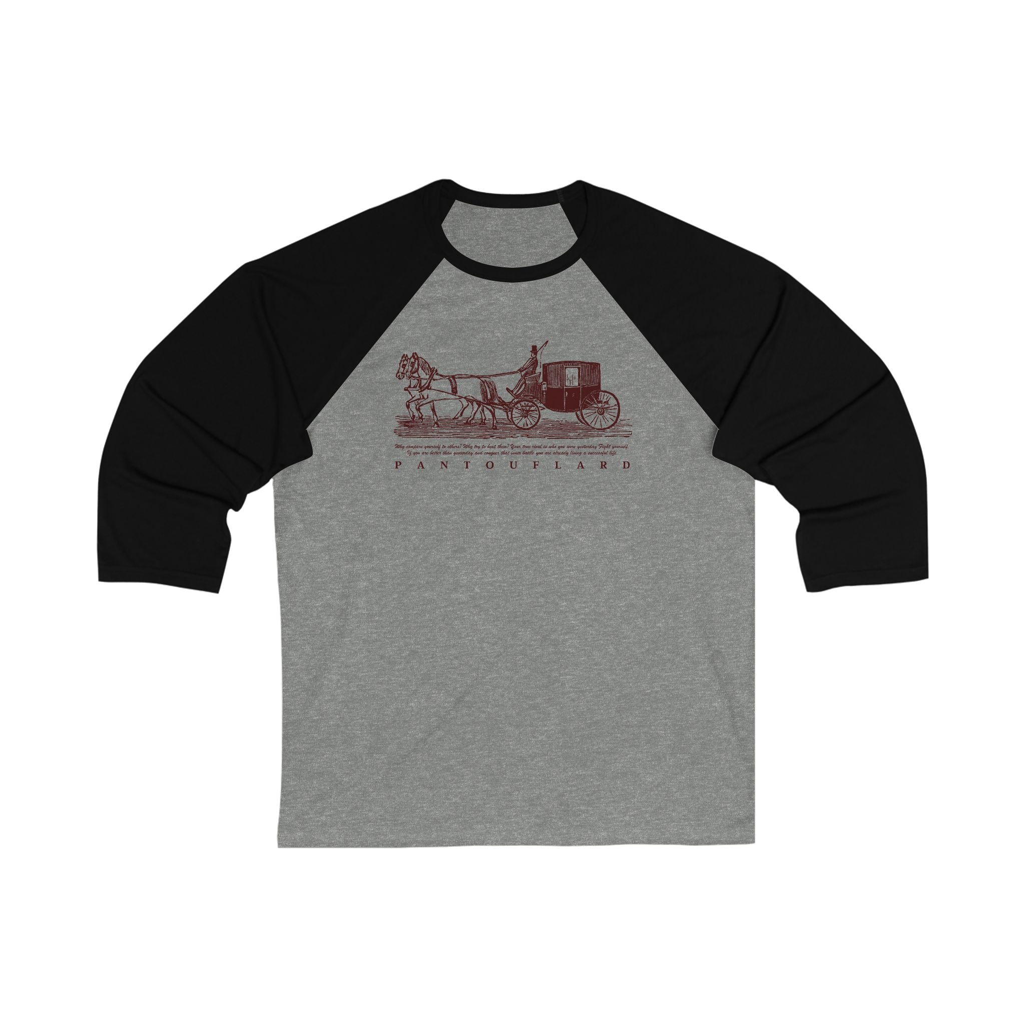 Unisex White Pantouflard Carriage Cotton Blend Baseball Tee