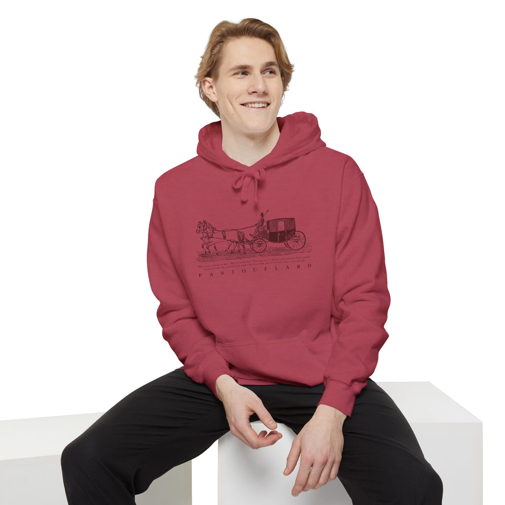 Old Money Equestrian Heritage Hoodie - The Heritage Carriage I (Premium Garment-Dyed Heavyweight Fleece)