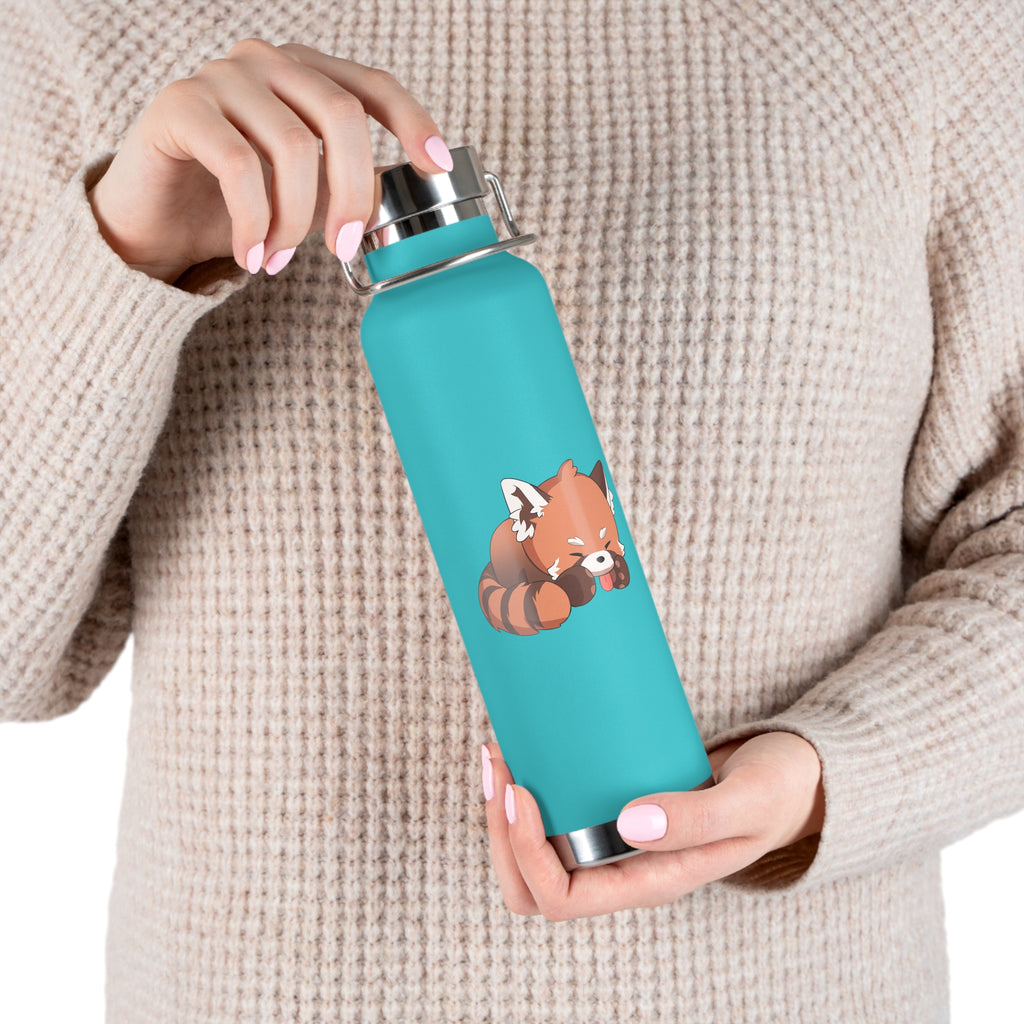 Orange Cute Sleeping Red Panda 22oz Copper Vacuum Insulated Bottle