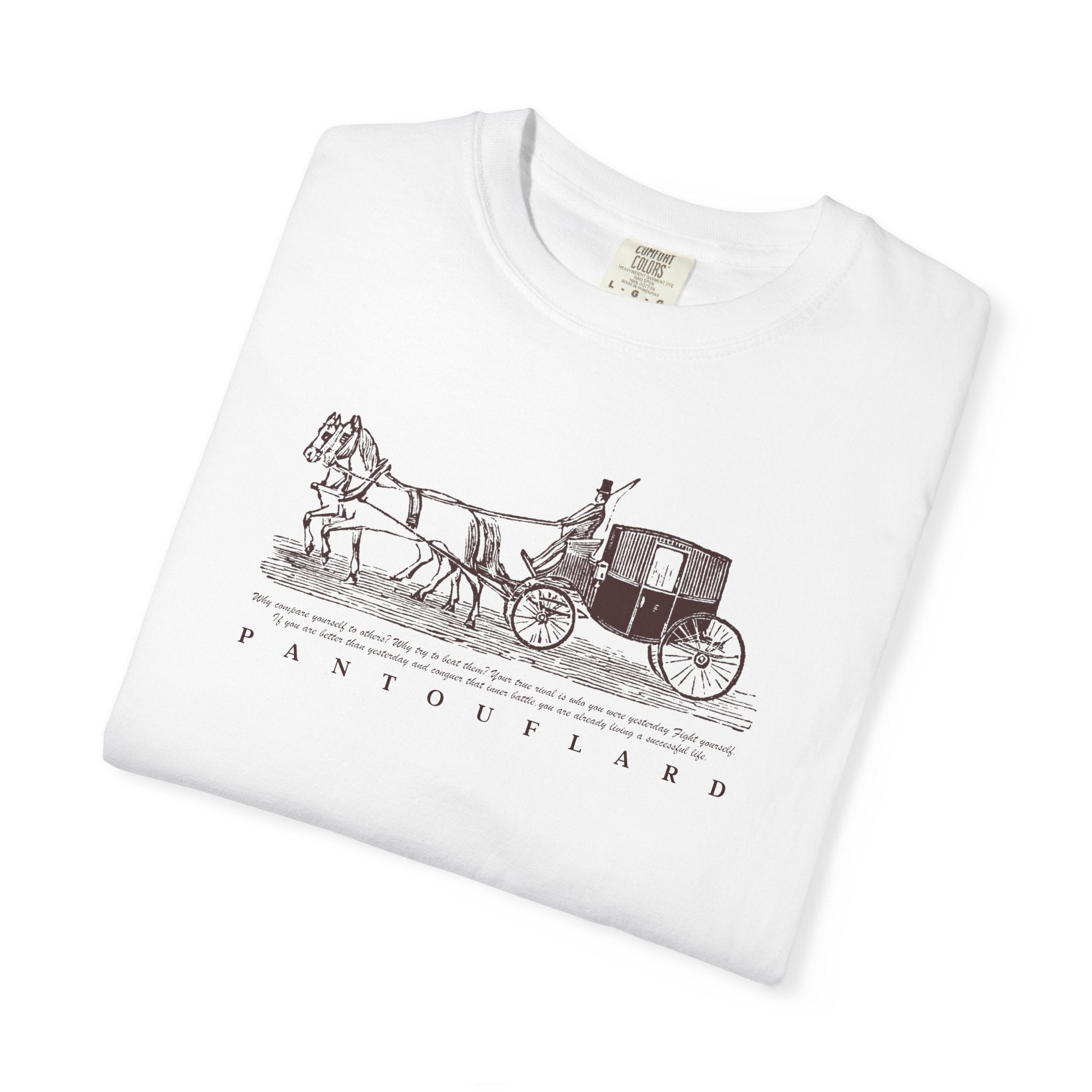 Unisex Burnt Orange Vintage Horse Carriage 100% Cotton T-shirt