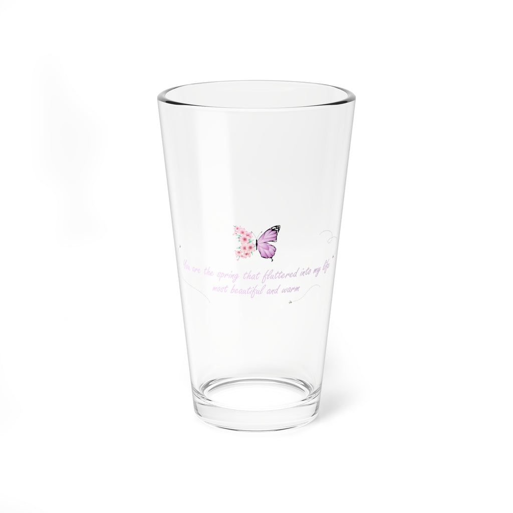 Clear Pantouflard 'Spring Butterfly' Floral Solid Glass Mixer