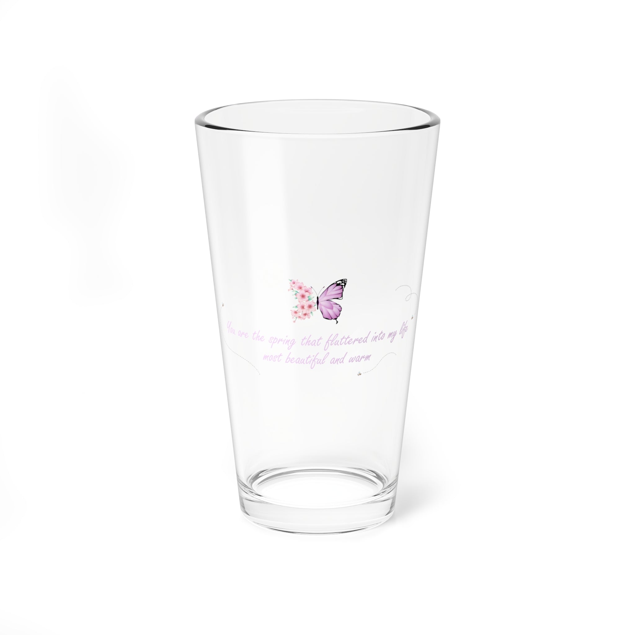 Clear Pantouflard 'Spring Butterfly' Floral Solid Glass Mixer