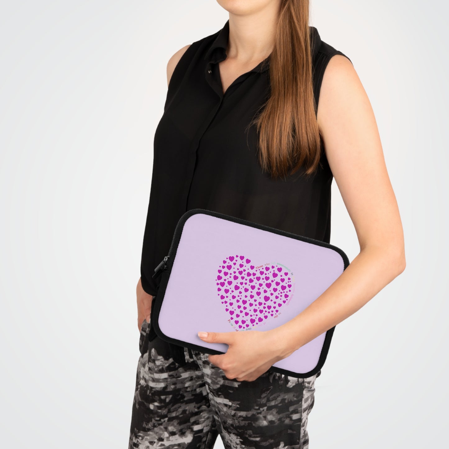 Pink Heart Laptop Sleeve