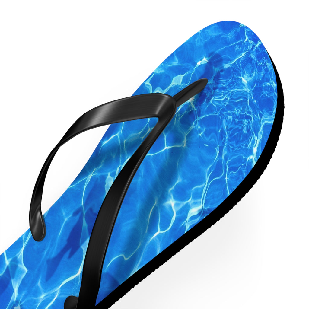 Chanclas tropicales elegantes Blue Waves, calzado de playa, sandalias de verano, esenciales para vacaciones, fiestas en la piscina, diversión bajo el sol