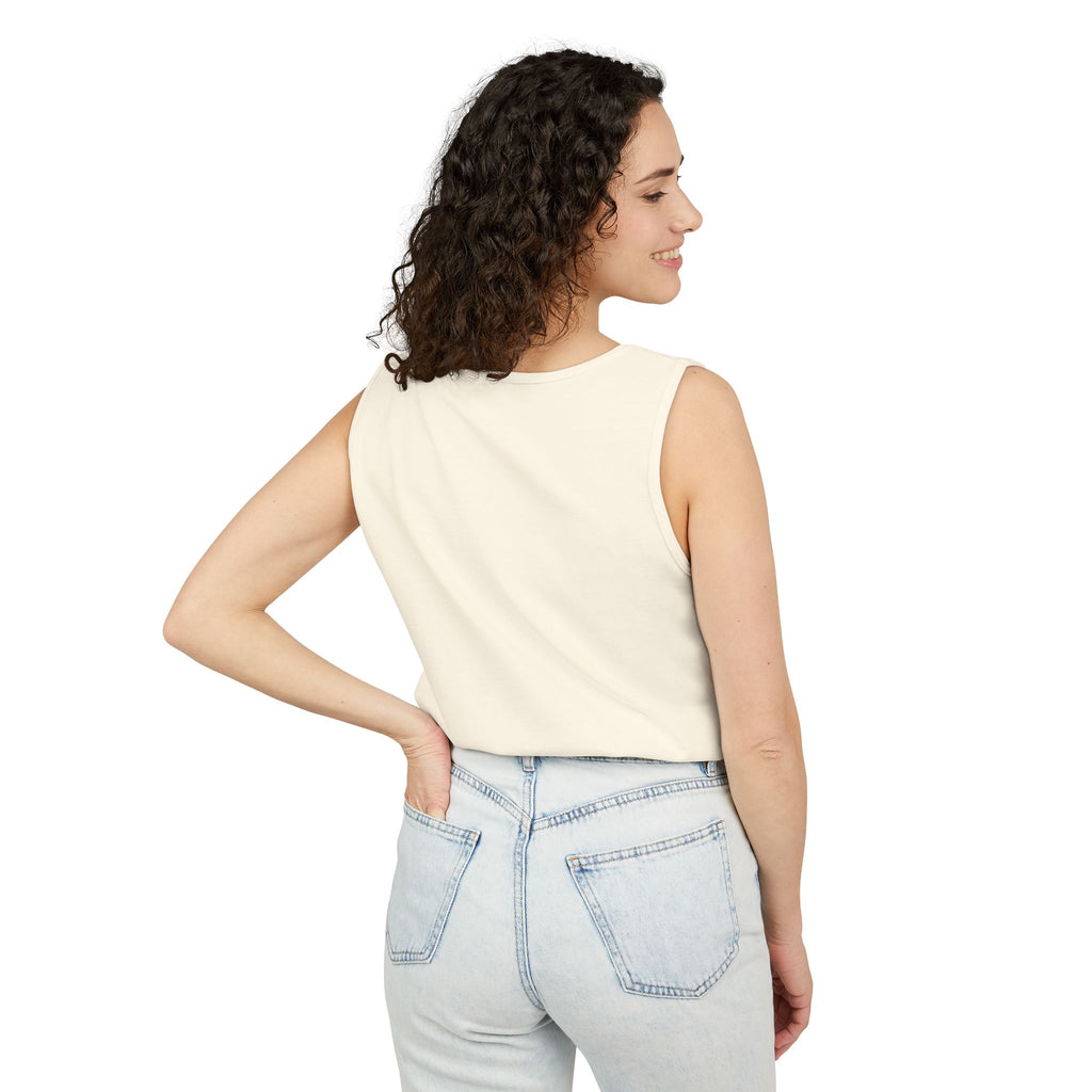 Unisex White Last Drift Cotton Garment-Dyed Tank Top