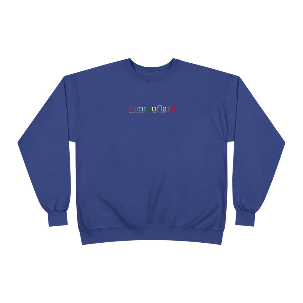 Sustainable Pantouflard Logo Crewneck - Hanes EcoSmart Fleece Sweatshirt (Essential Streetwear)