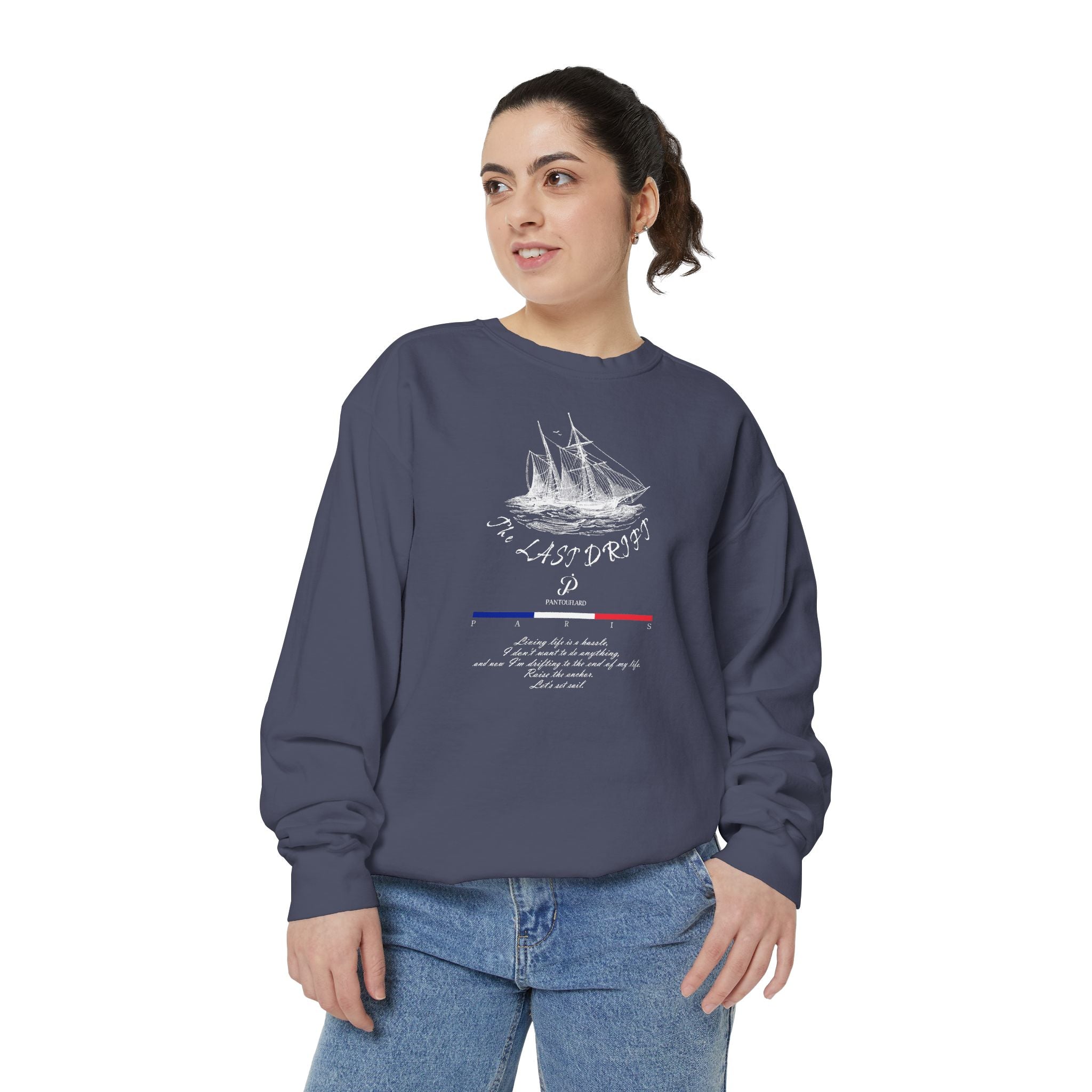 Unisex Navy Last Drift Cotton Blend Sweatshirt