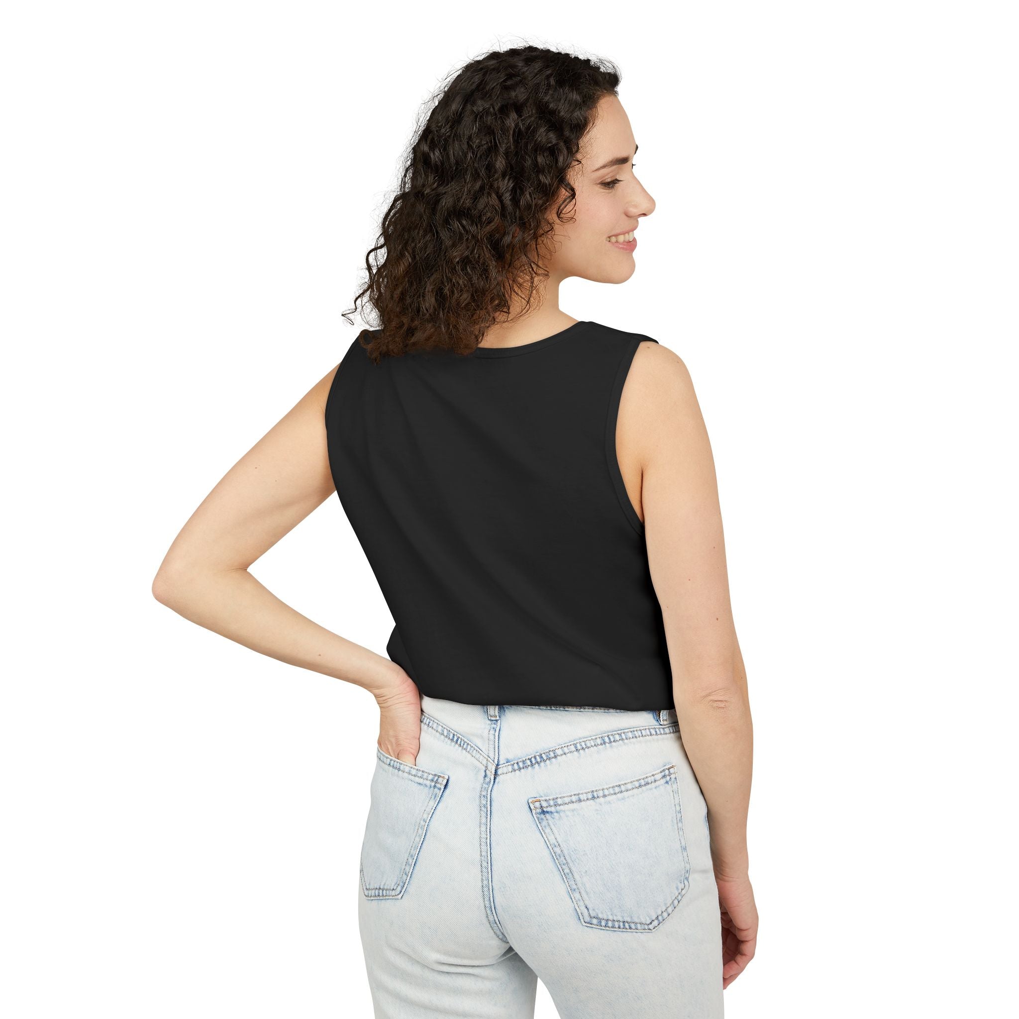 Unisex Black Last Drift Cotton Garment-Dyed Tank Top