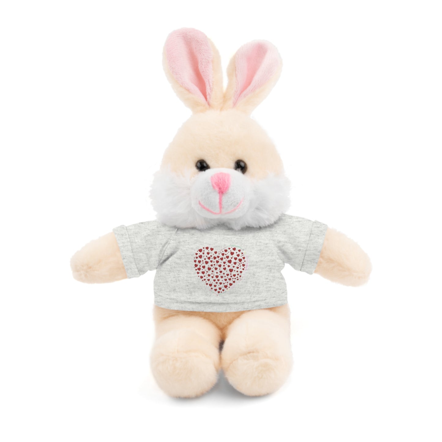 Personalized Stuffed Animal with Red Heart T-Shirt