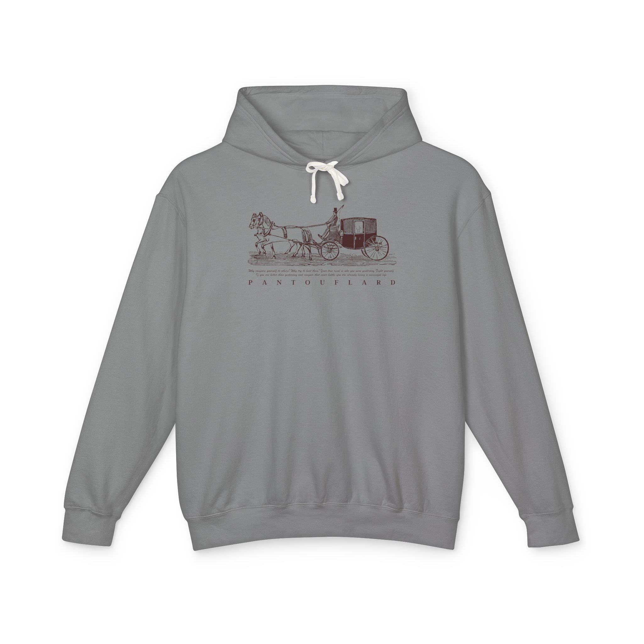 Old Money Equestrian Heritage Hoodie - The Timeless Carriage I (Lightweight 100% Cotton)