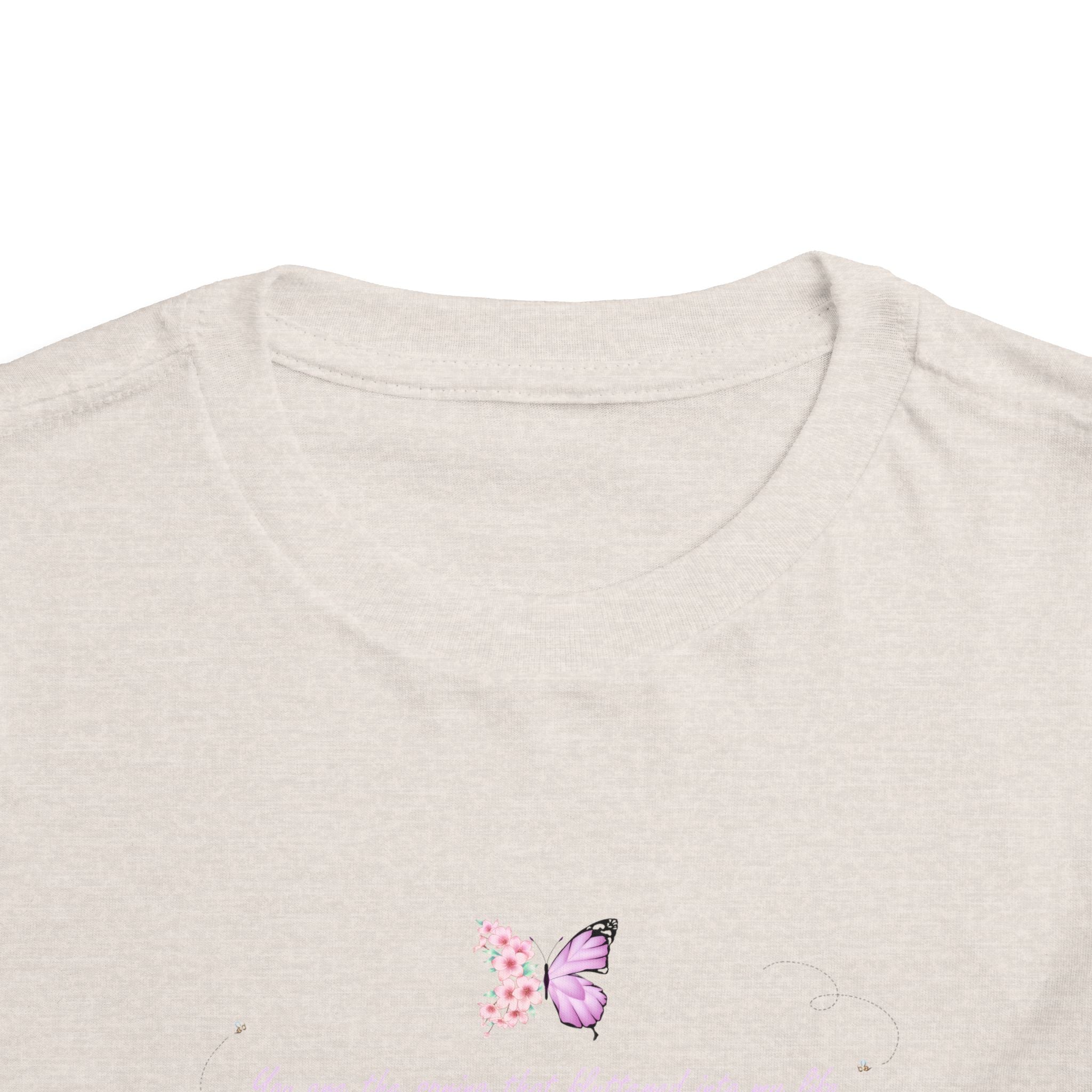 Toddler Yellow Floral Butterfly Spring Quote 100% Cotton Short Sleeve Tee