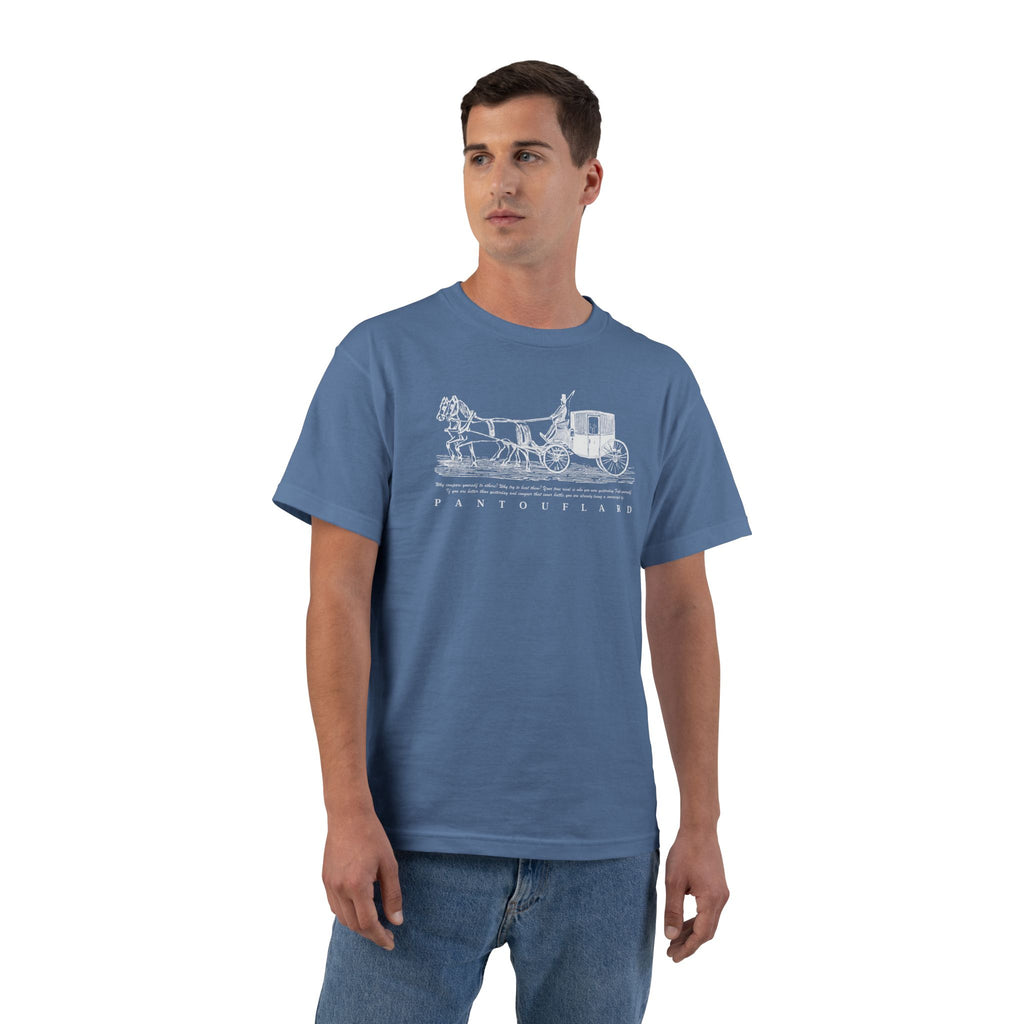 Unisex Navy Hanes Vintage Carriage Graphic 100% Cotton T-Shirt