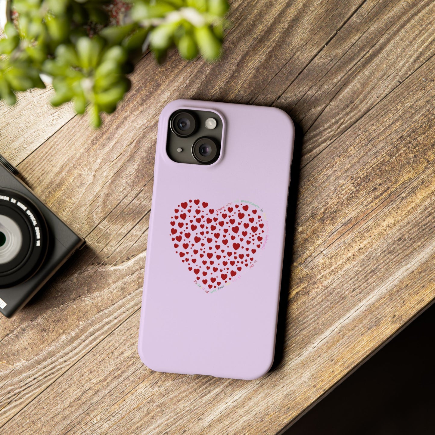 Funda delgada Red Heart para iPhone