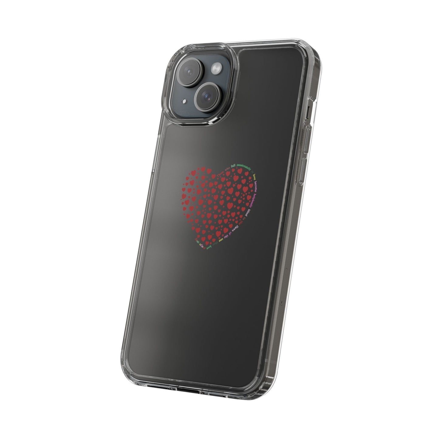 Red Heart Clear Phone Case