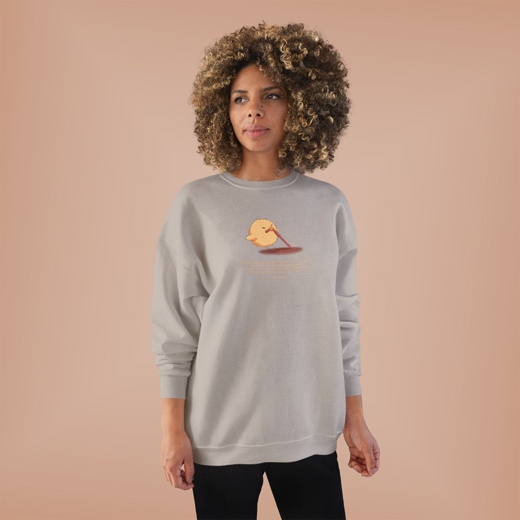 Funny Early Bird Parody Sweatshirt | "The Late Bird Gets The Feast" Sarcastic Quote | Hanes Soft Eco-Fleece Pullover (S-3XL)
