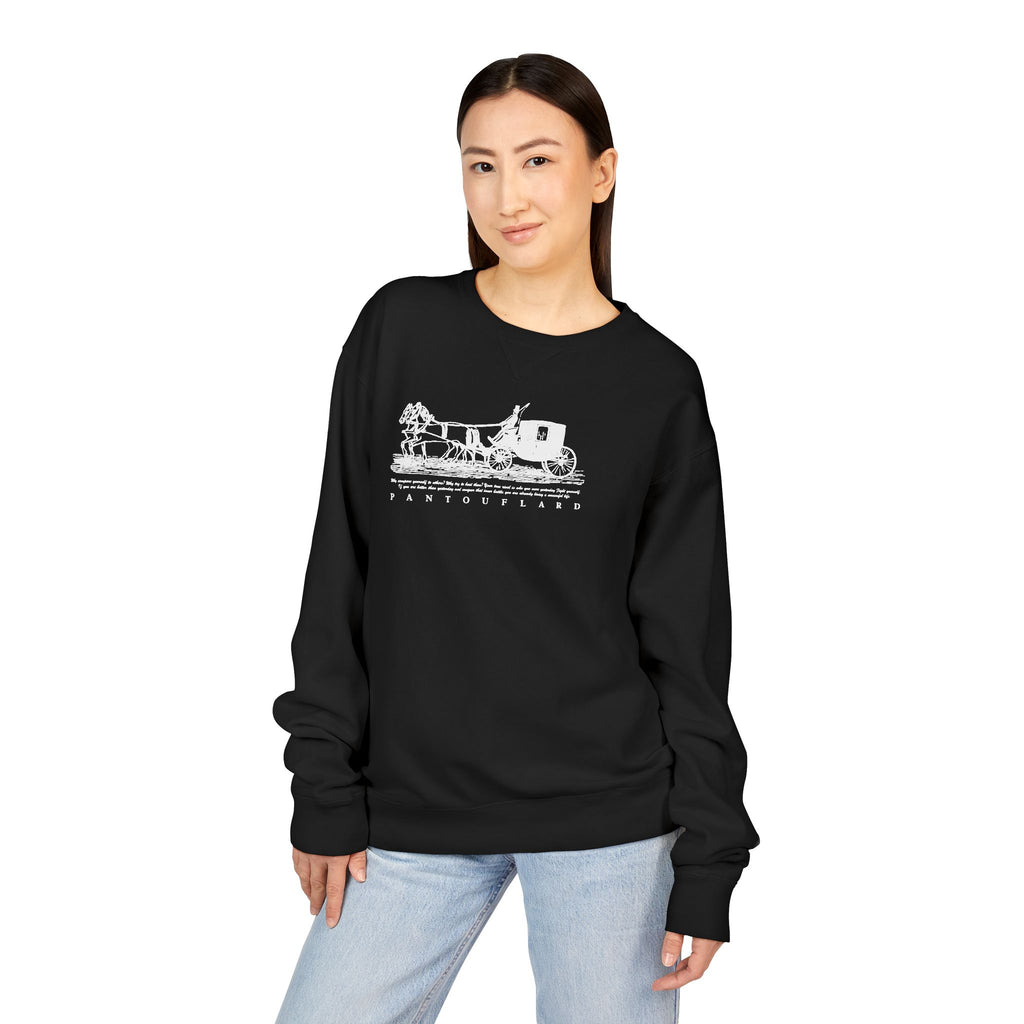 Old Money Equestrian Heritage Crewneck - The Nostalgic Journey II (Dark Academia Garment-Dyed Sweatshirt)