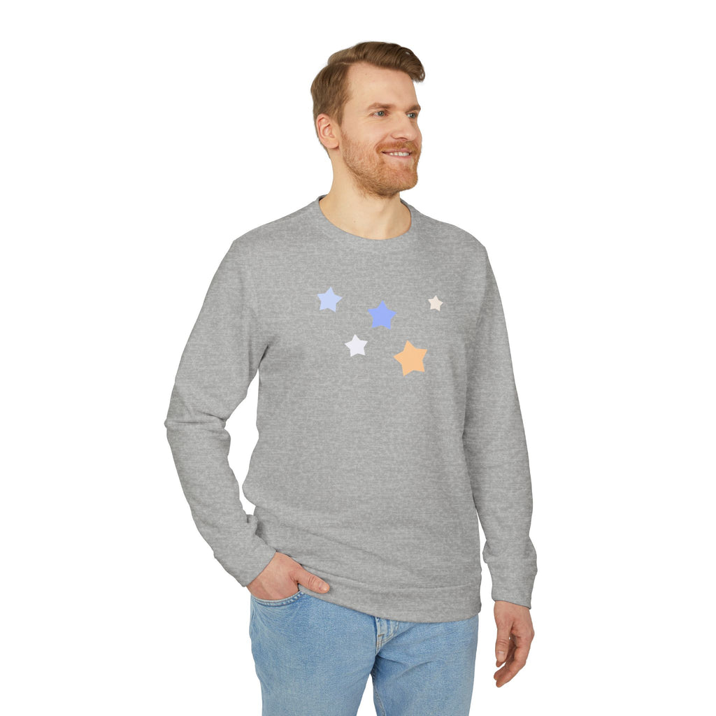 Unisex Royal Blue Kitschy Cassiopeia Constellation BCI Cotton Adidas Sweatshirt