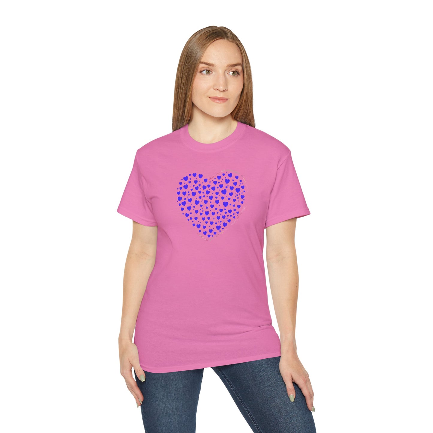 Blue Heart Unisex short sleeved T-shirt
