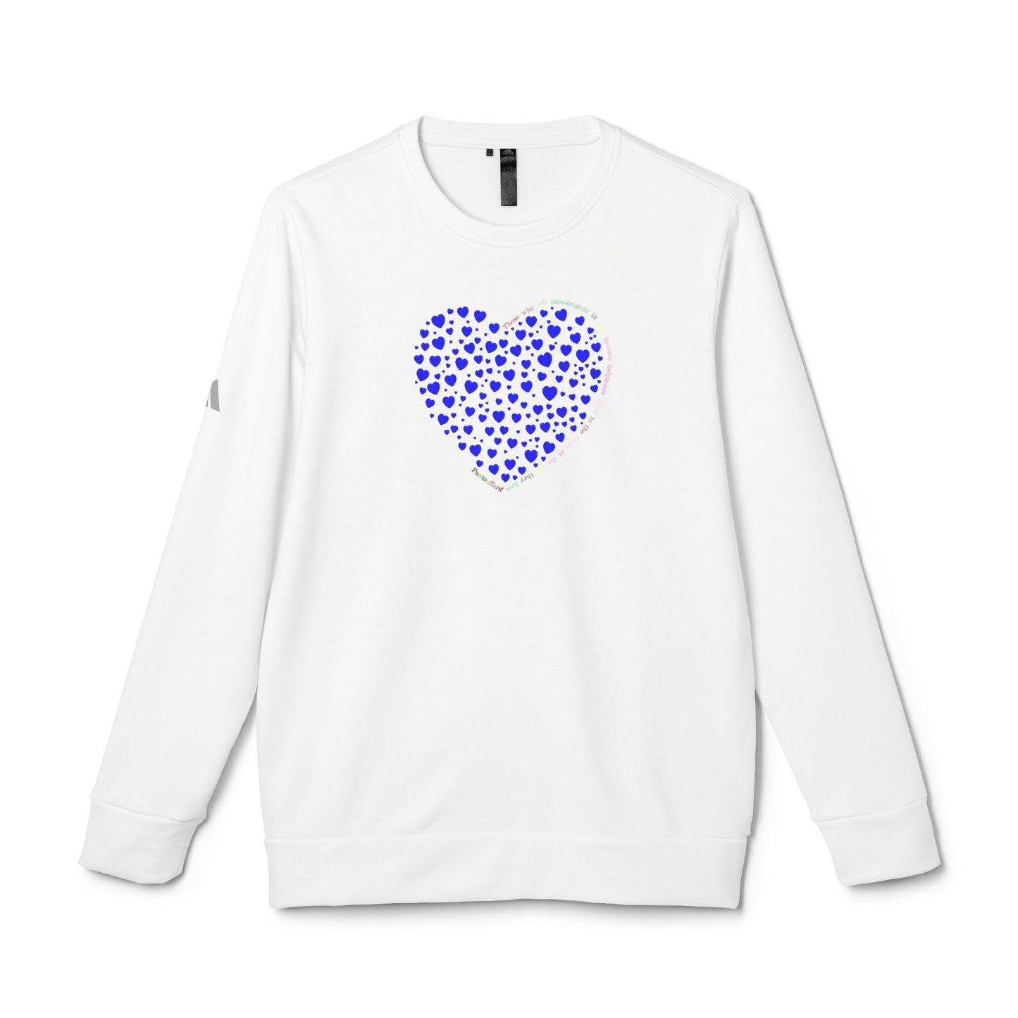 Adidas Unisex  Crewneck Sweatshirt with Blue Heart Design