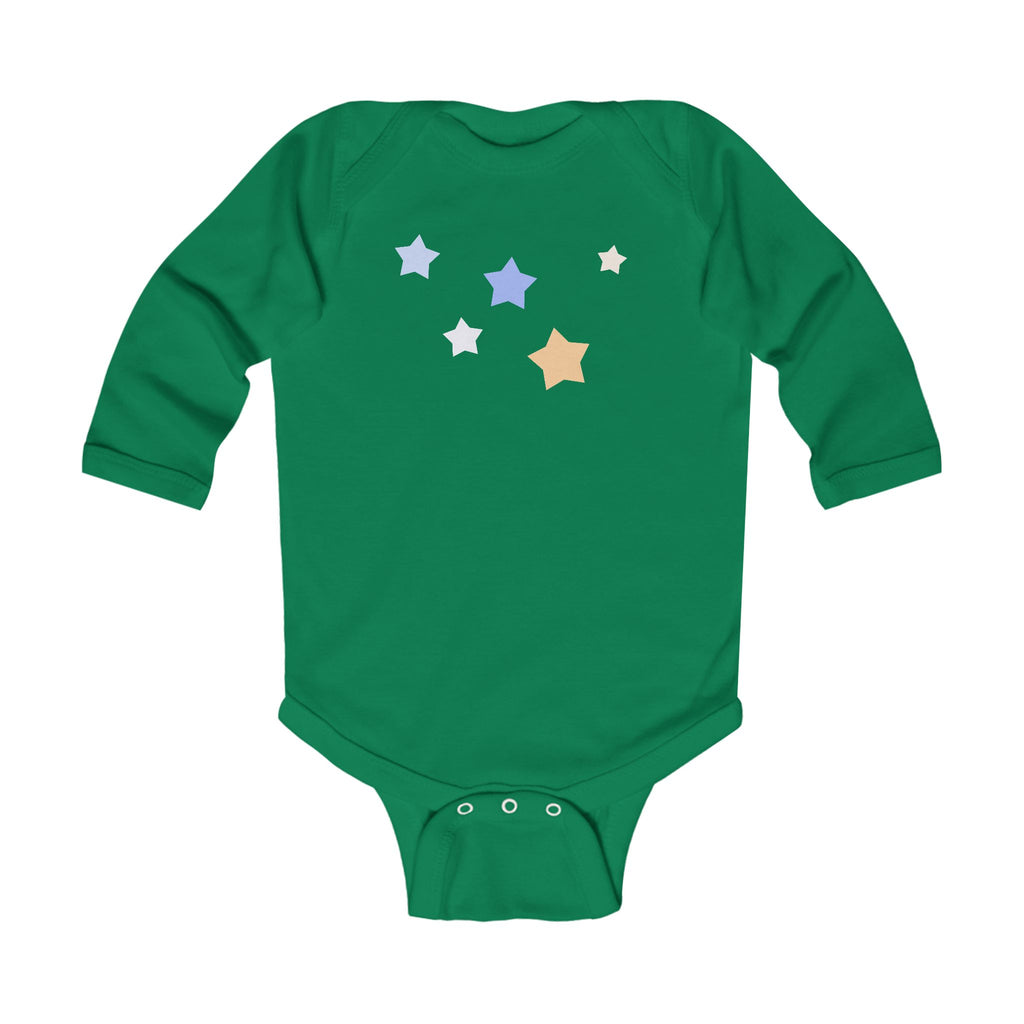 Infant Cassiopeia Star Print Cotton Long Sleeve Bodysuit