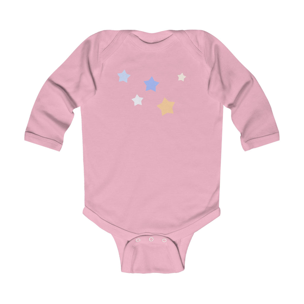 Infant Cassiopeia Star Print Cotton Long Sleeve Bodysuit