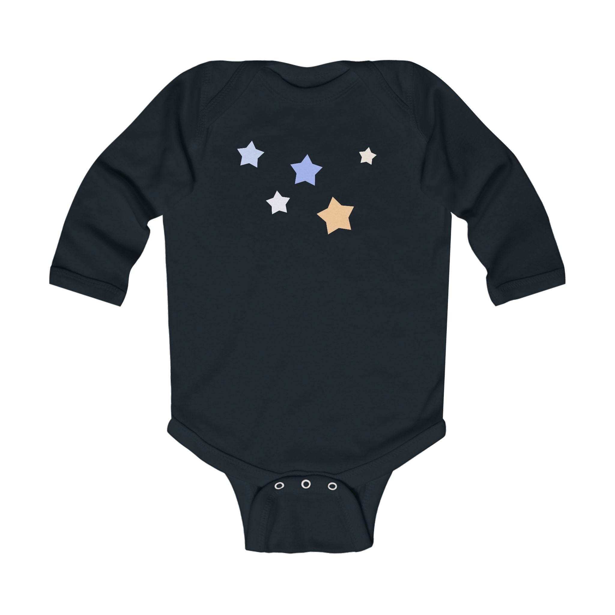 Infant Cassiopeia Star Print Cotton Long Sleeve Bodysuit