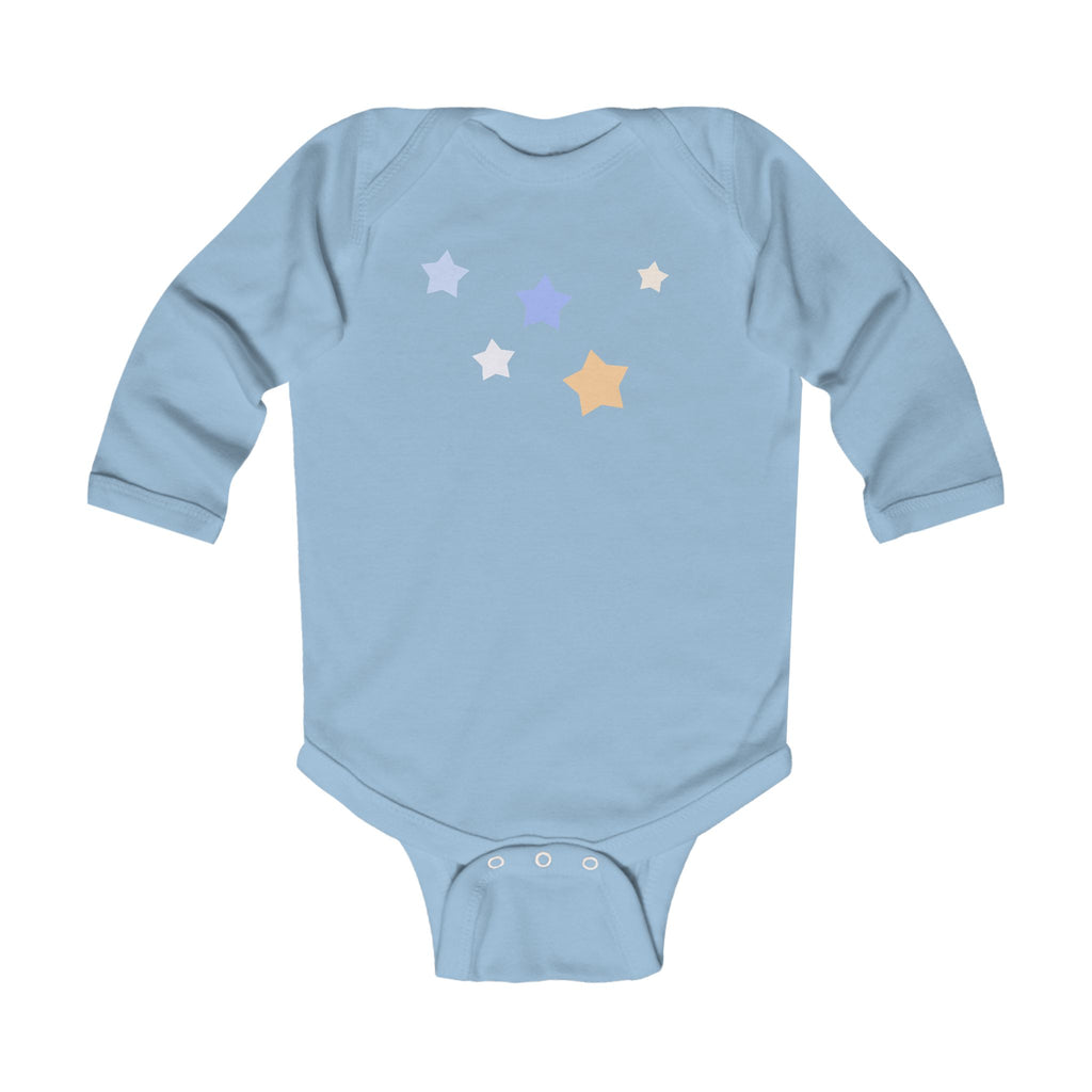 Infant Cassiopeia Star Print Cotton Long Sleeve Bodysuit