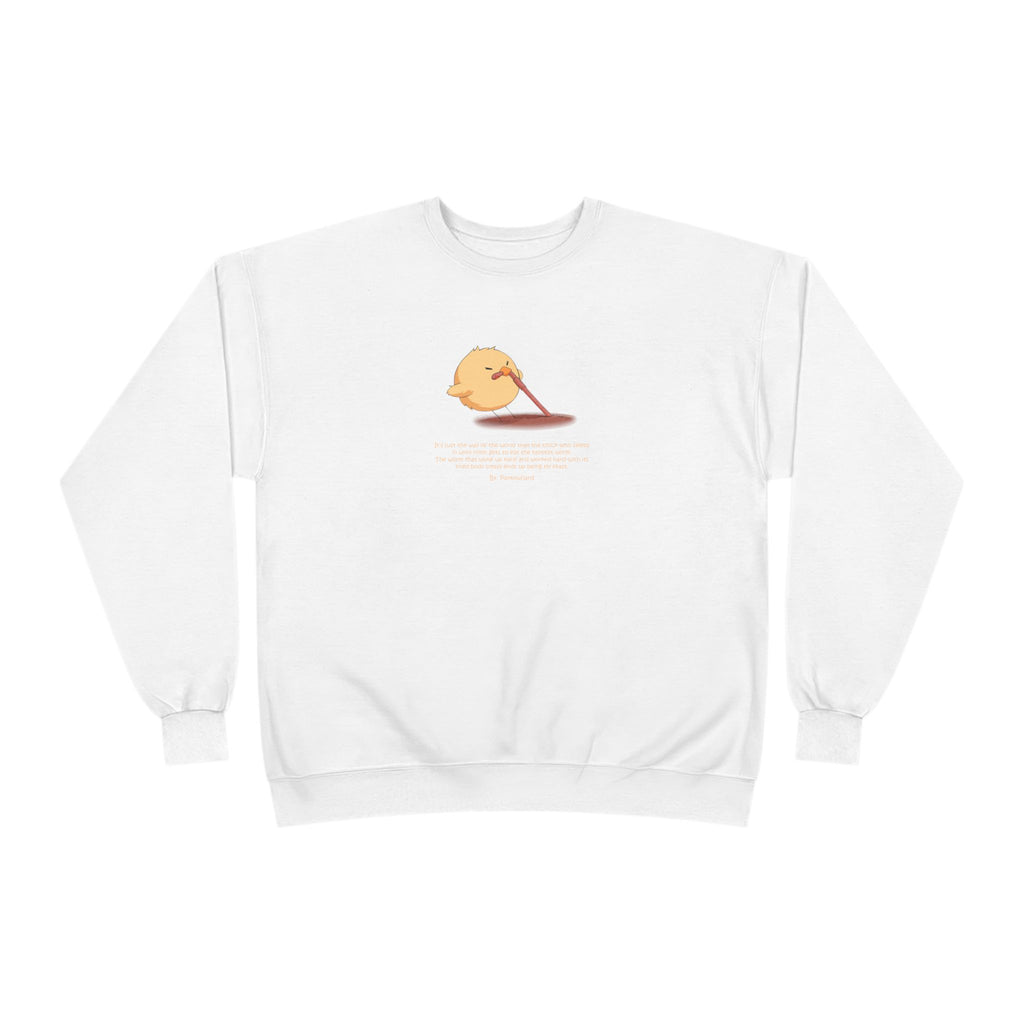 Funny Early Bird Parody Sweatshirt | "The Late Bird Gets The Feast" Sarcastic Quote | Hanes Soft Eco-Fleece Pullover (S-3XL)