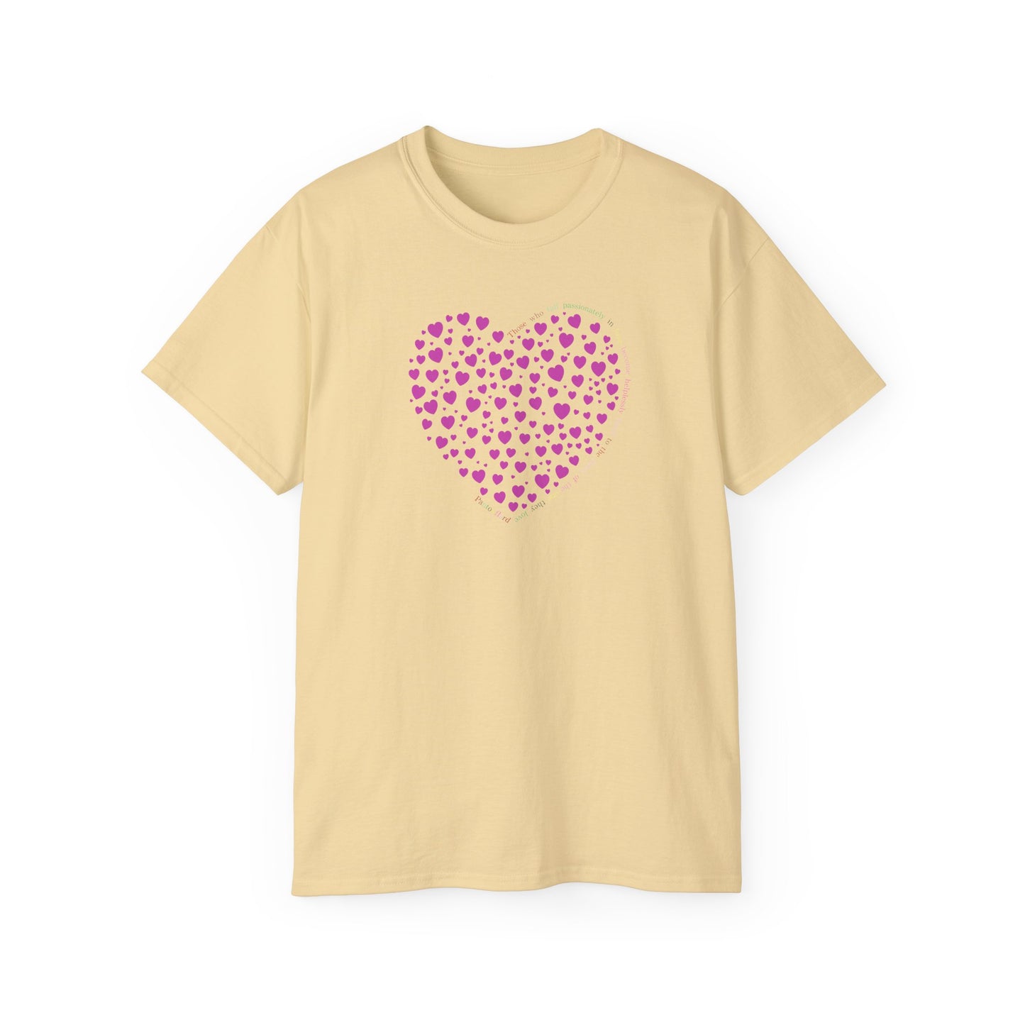 Pink Heart Unisex short sleeved T-shirt