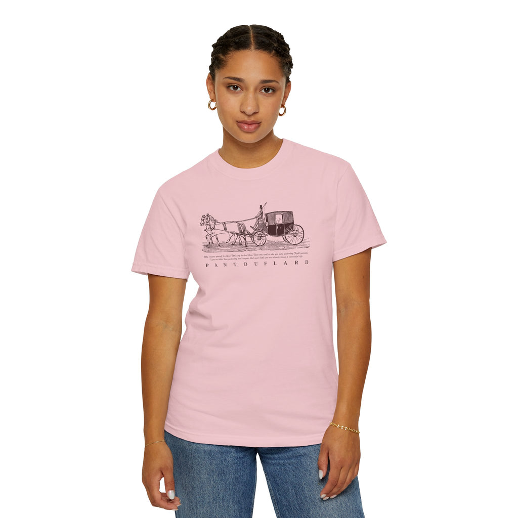 Unisex Burnt Orange Vintage Horse Carriage 100% Cotton T-shirt