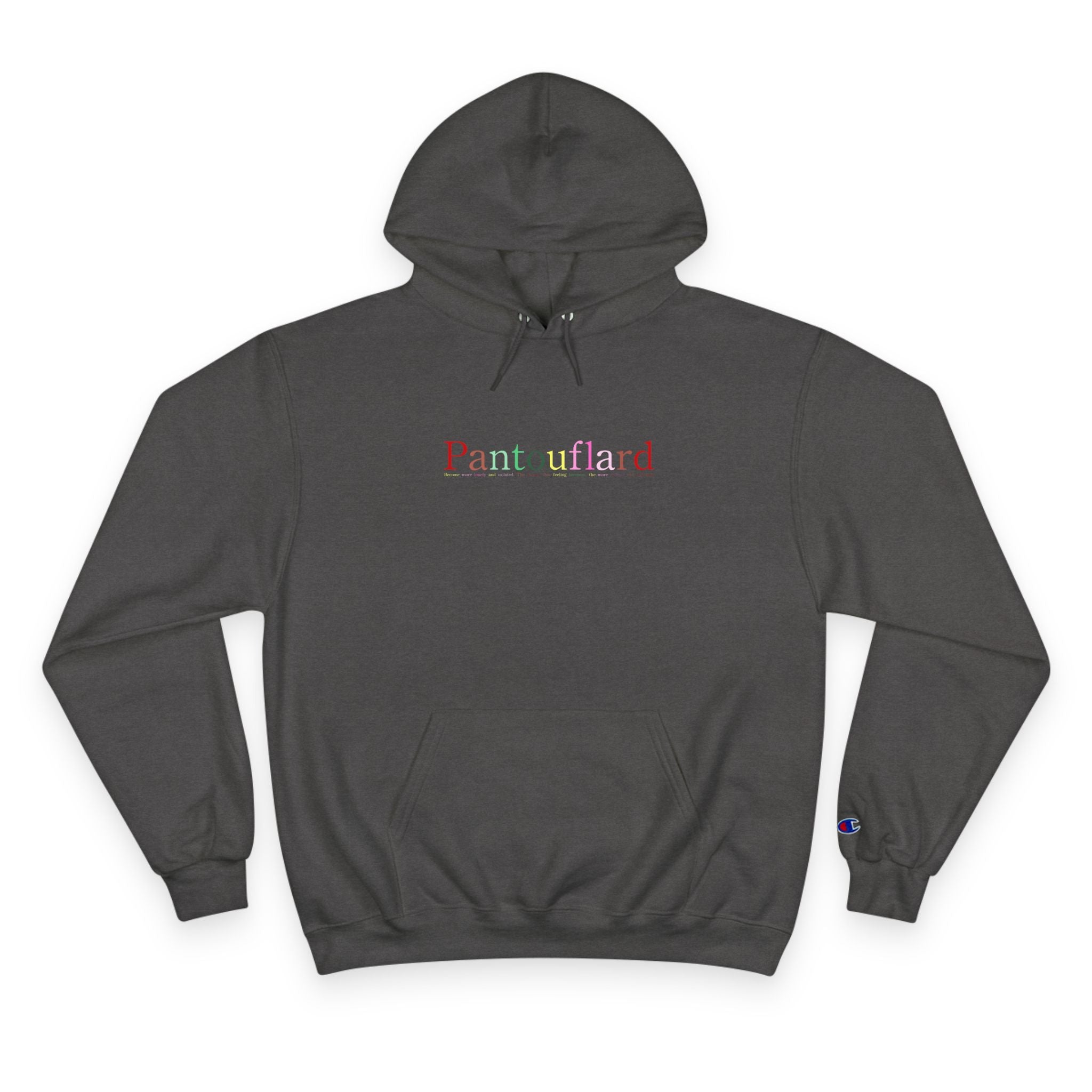 Old Money Aesthetic Champion Hoodie - Pantouflard Pastel Logo (Premium Powerblend Fleece)