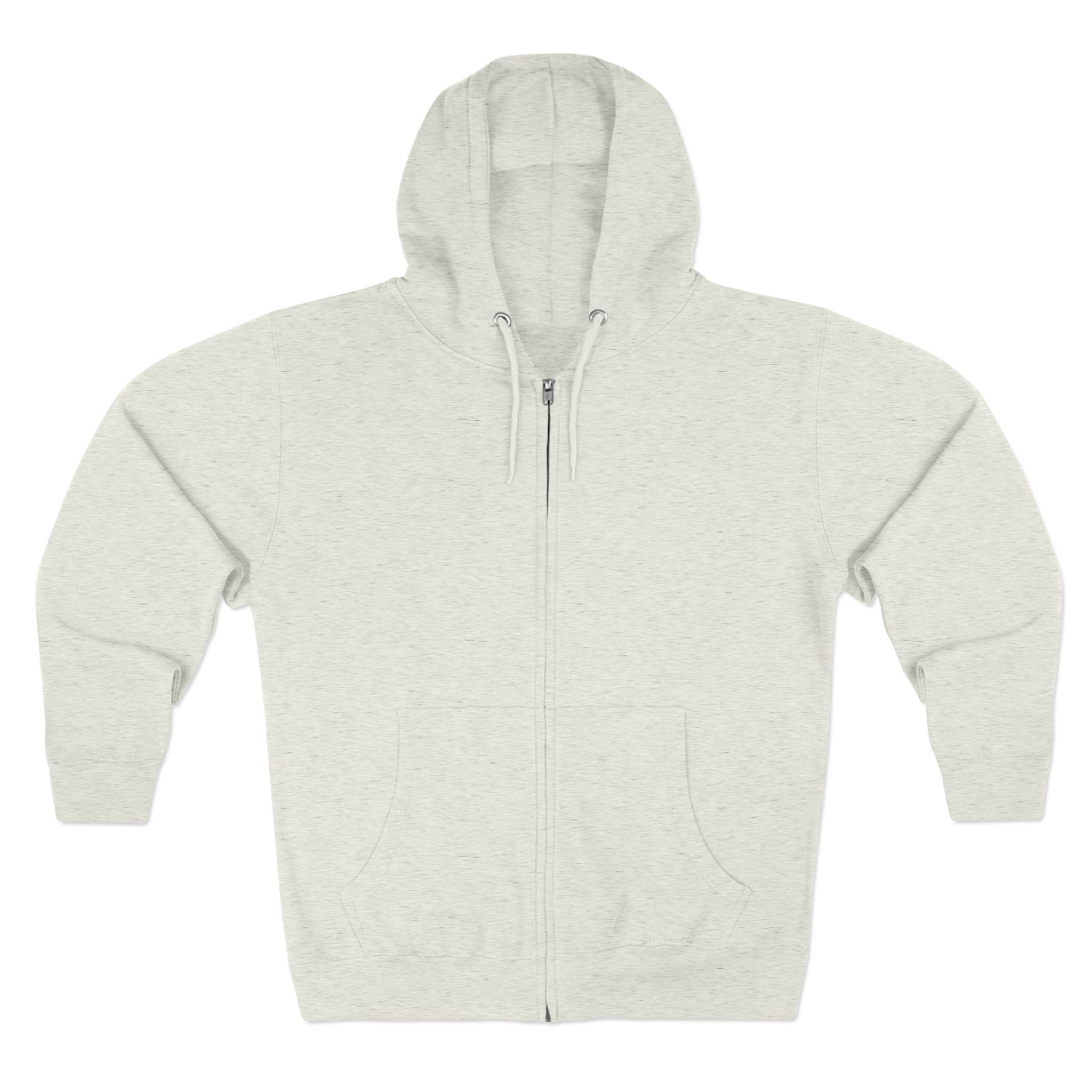 Unisex Black Pantouflard Chick Cotton Blend Zip Hoodie