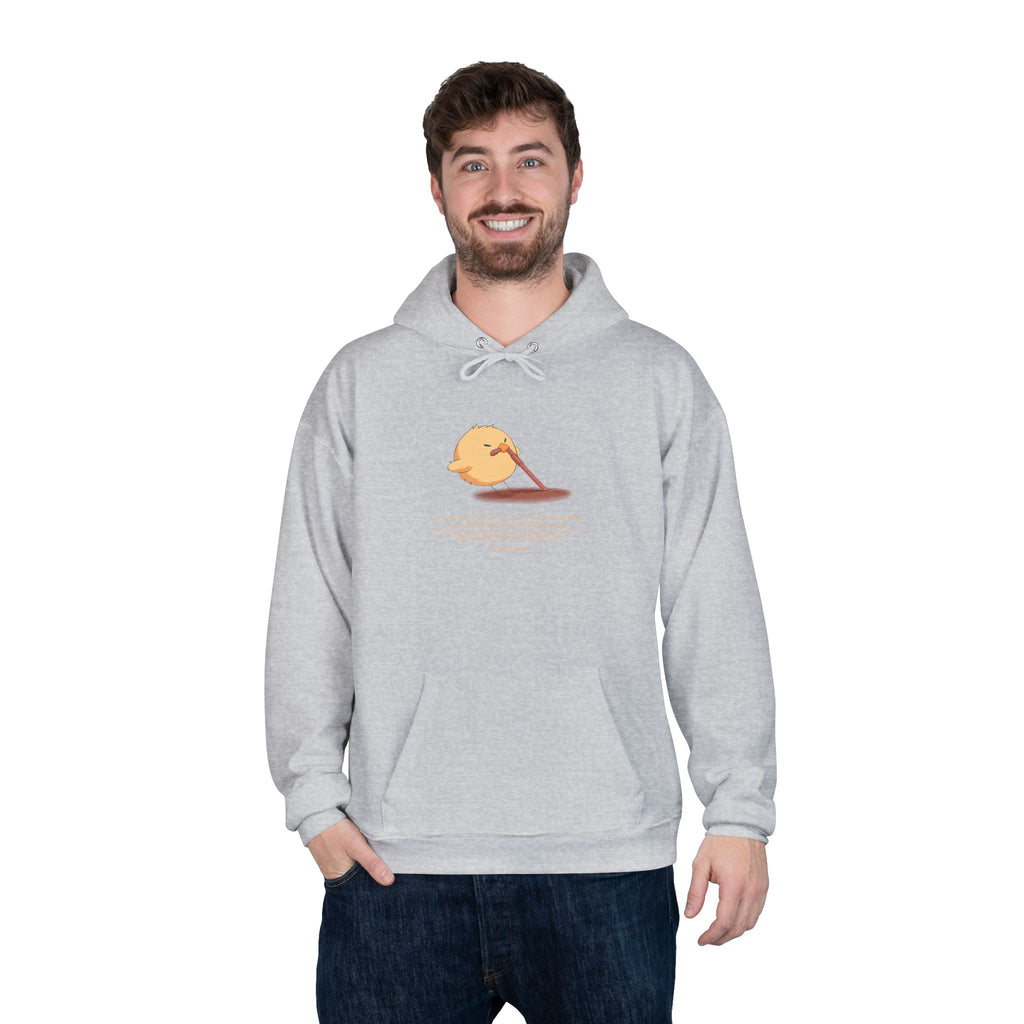 Unisex Light Blue Pantouflard Chick Cotton Blend Pullover Hoodie