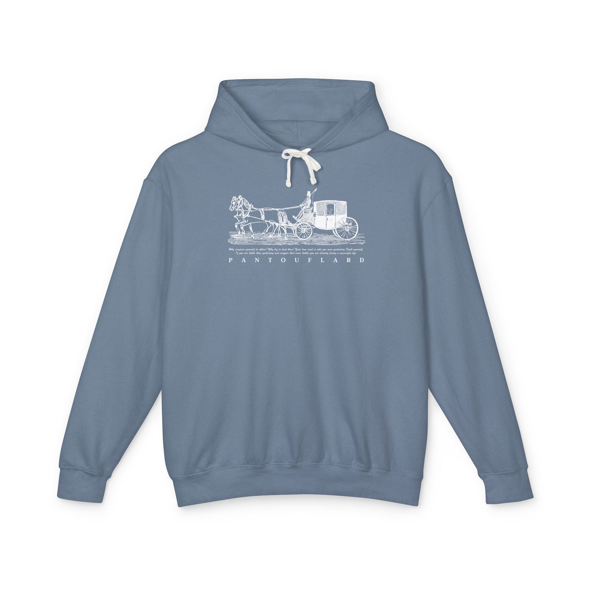 Old Money Equestrian Heritage Hoodie - The Timeless Carriage II (Lightweight 100% Cotton)