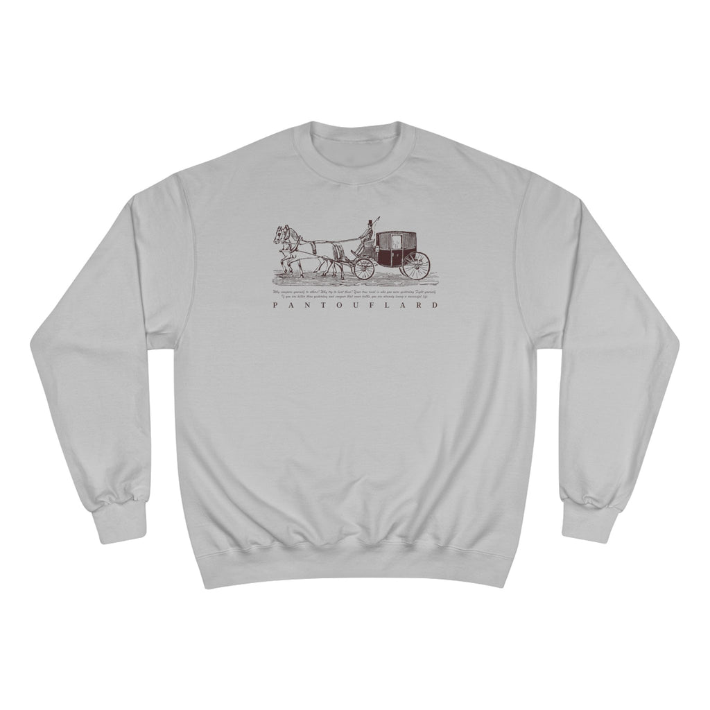 Old Money Equestrian Champion Crewneck - Royal Burgundy Carriage (Authentic Varsity Heritage)