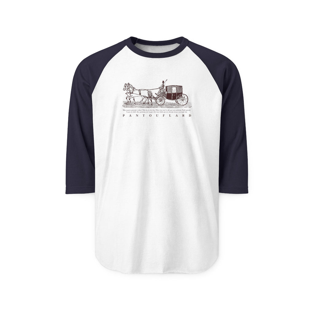 Unisex White Carriage Cotton Raglan Shirt