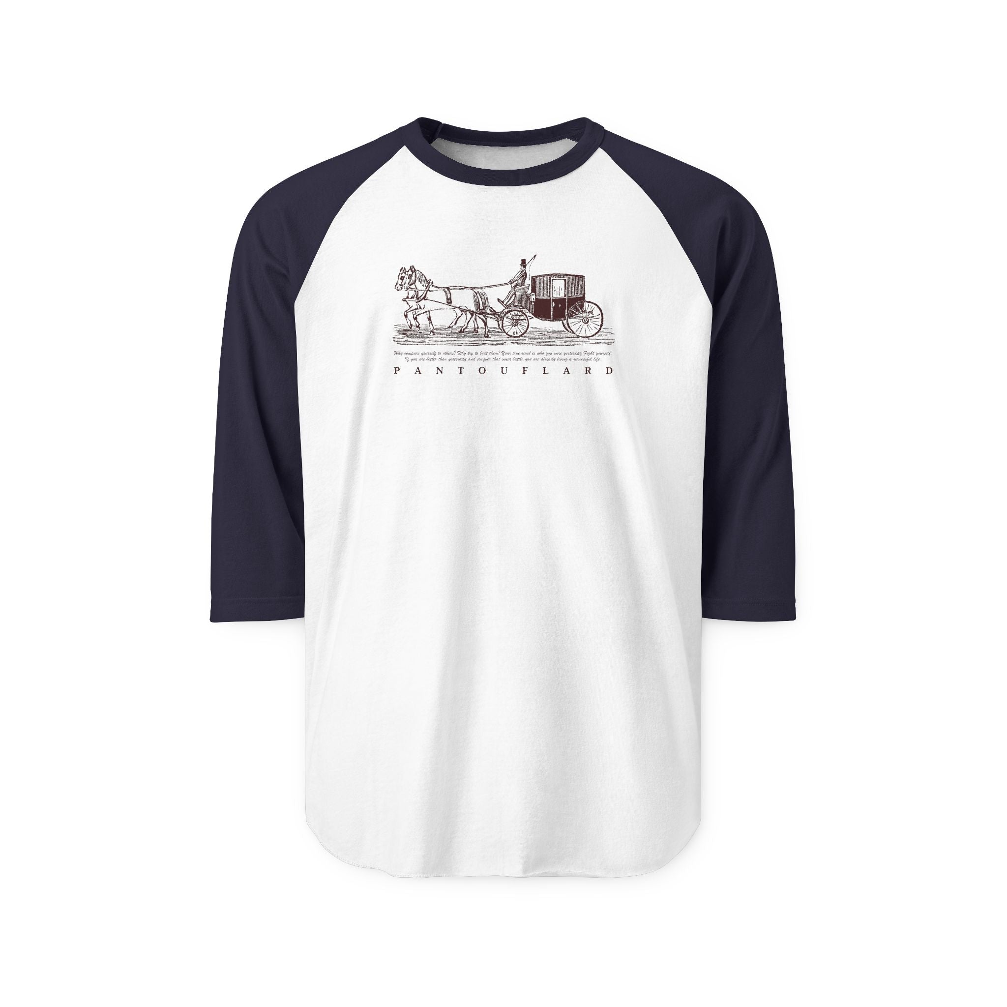 Unisex White Carriage Cotton Raglan Shirt