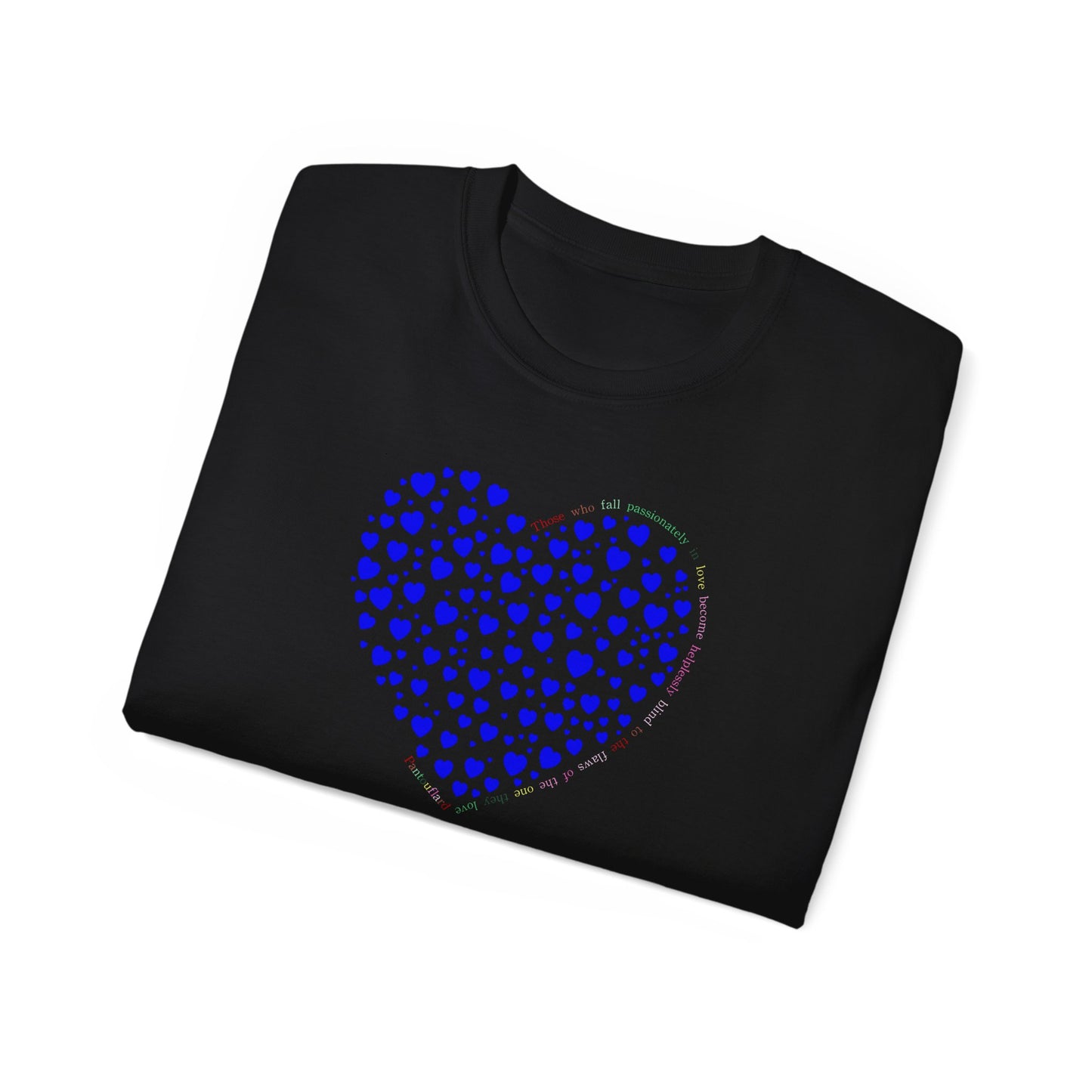 Blue Heart Unisex short sleeved T-shirt